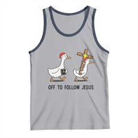 Christian Christmas Goose Tank Top Off To Follow Jesus - Wonder Print Shop