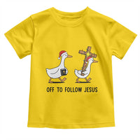 Christian Christmas Goose Toddler T Shirt Off To Follow Jesus - Wonder Print Shop
