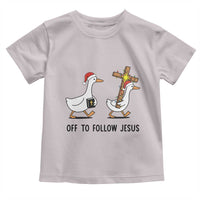 Christian Christmas Goose Toddler T Shirt Off To Follow Jesus - Wonder Print Shop