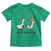 Christian Christmas Goose Toddler T Shirt Off To Follow Jesus - Wonder Print Shop