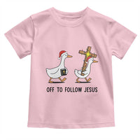 Christian Christmas Goose Toddler T Shirt Off To Follow Jesus - Wonder Print Shop