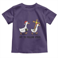 Christian Christmas Goose Toddler T Shirt Off To Follow Jesus - Wonder Print Shop