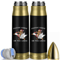 Festive Goose On The Loose Christmas Bullet Tumbler Funny Goose Gingerbread Xmas - Wonder Print Shop