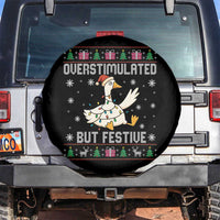 Funny Silly Goose Christmas Spare Tire Cover Overstimulated But Festive - Wonder Print Shop