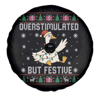 Funny Silly Goose Christmas Spare Tire Cover Overstimulated But Festive - Wonder Print Shop