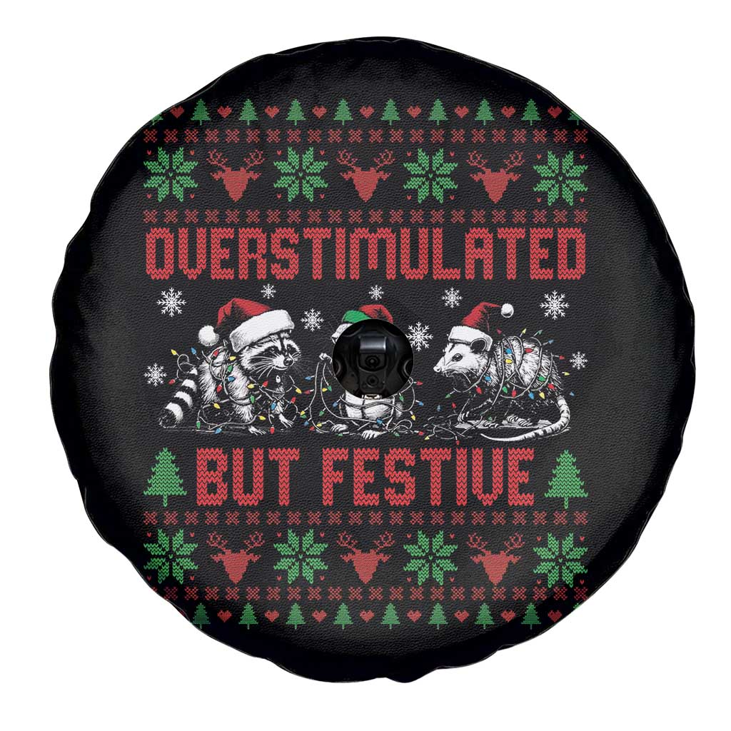 Possum Christmas Spare Tire Cover Funny Overstimulated But Festive - Wonder Print Shop