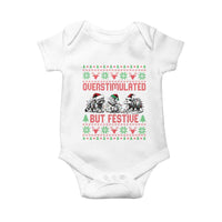 Possum Christmas Baby Onesie Funny Overstimulated But Festive - Wonder Print Shop