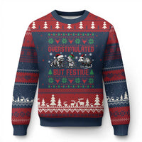 Possum Xmas Ugly Christmas Sweater Funny Overstimulated But Festive - Wonder Print Shop