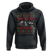 Possum Christmas Hoodie Funny Overstimulated But Festive - Wonder Print Shop