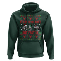 Possum Christmas Hoodie Funny Overstimulated But Festive - Wonder Print Shop