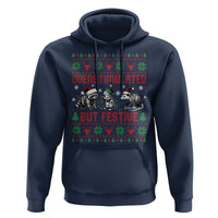 Possum Christmas Hoodie Funny Overstimulated But Festive - Wonder Print Shop