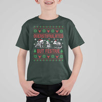 Possum Christmas T Shirt For Kid Funny Overstimulated But Festive - Wonder Print Shop