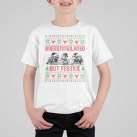 Possum Christmas T Shirt For Kid Funny Overstimulated But Festive - Wonder Print Shop
