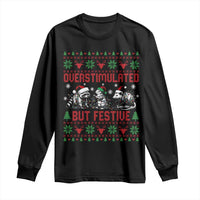 Possum Christmas Long Sleeve Shirt Funny Overstimulated But Festive - Wonder Print Shop