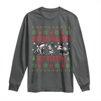 Possum Christmas Long Sleeve Shirt Funny Overstimulated But Festive - Wonder Print Shop