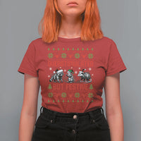 Possum Christmas T Shirt For Women Funny Overstimulated But Festive - Wonder Print Shop