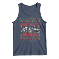 Possum Christmas Tank Top Funny Overstimulated But Festive - Wonder Print Shop