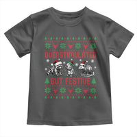 Possum Christmas Toddler T Shirt Funny Overstimulated But Festive - Wonder Print Shop