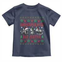 Possum Christmas Toddler T Shirt Funny Overstimulated But Festive - Wonder Print Shop