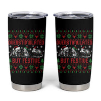 Possum Christmas Tumbler Cup Funny Overstimulated But Festive - Wonder Print Shop