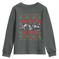 Possum Christmas Youth Sweatshirt Funny Overstimulated But Festive - Wonder Print Shop