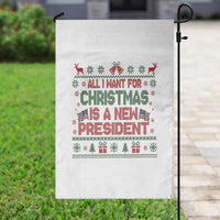 All I Want For Christmas Is A New President Garden Flag Funny Democrat Christmas - Wonder Print Shop