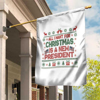 All I Want For Christmas Is A New President Garden Flag Funny Democrat Christmas - Wonder Print Shop