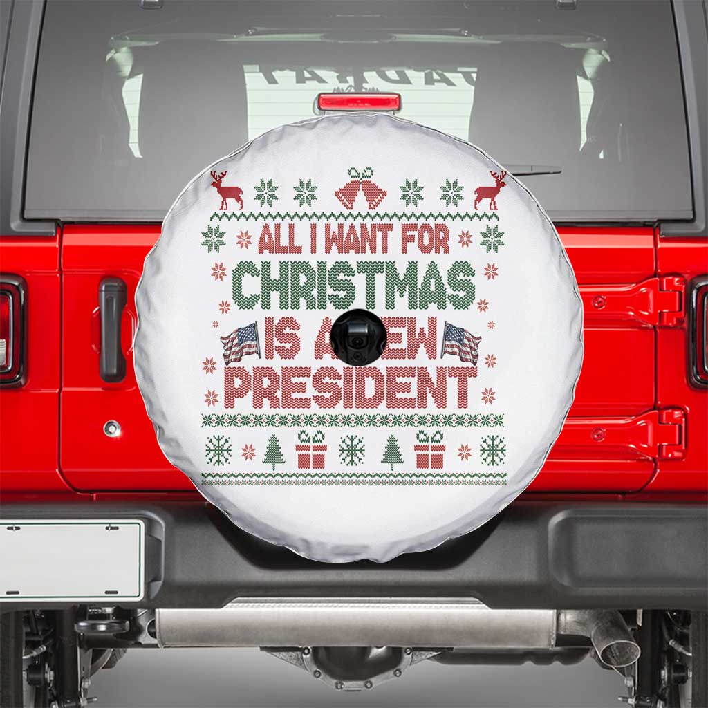 All I Want For Christmas Is A New President Spare Tire Cover Funny Democrat Christmas - Wonder Print Shop