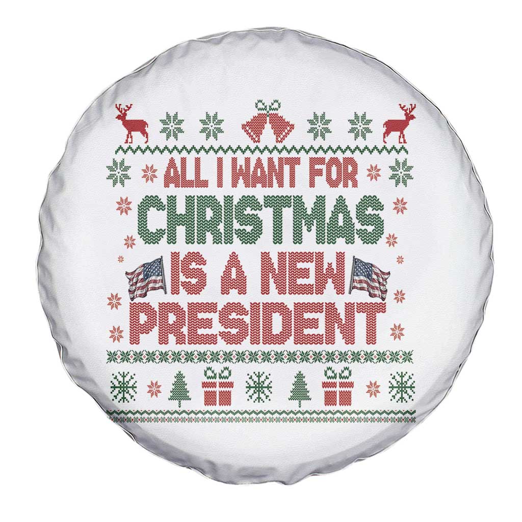 All I Want For Christmas Is A New President Spare Tire Cover Funny Democrat Christmas - Wonder Print Shop