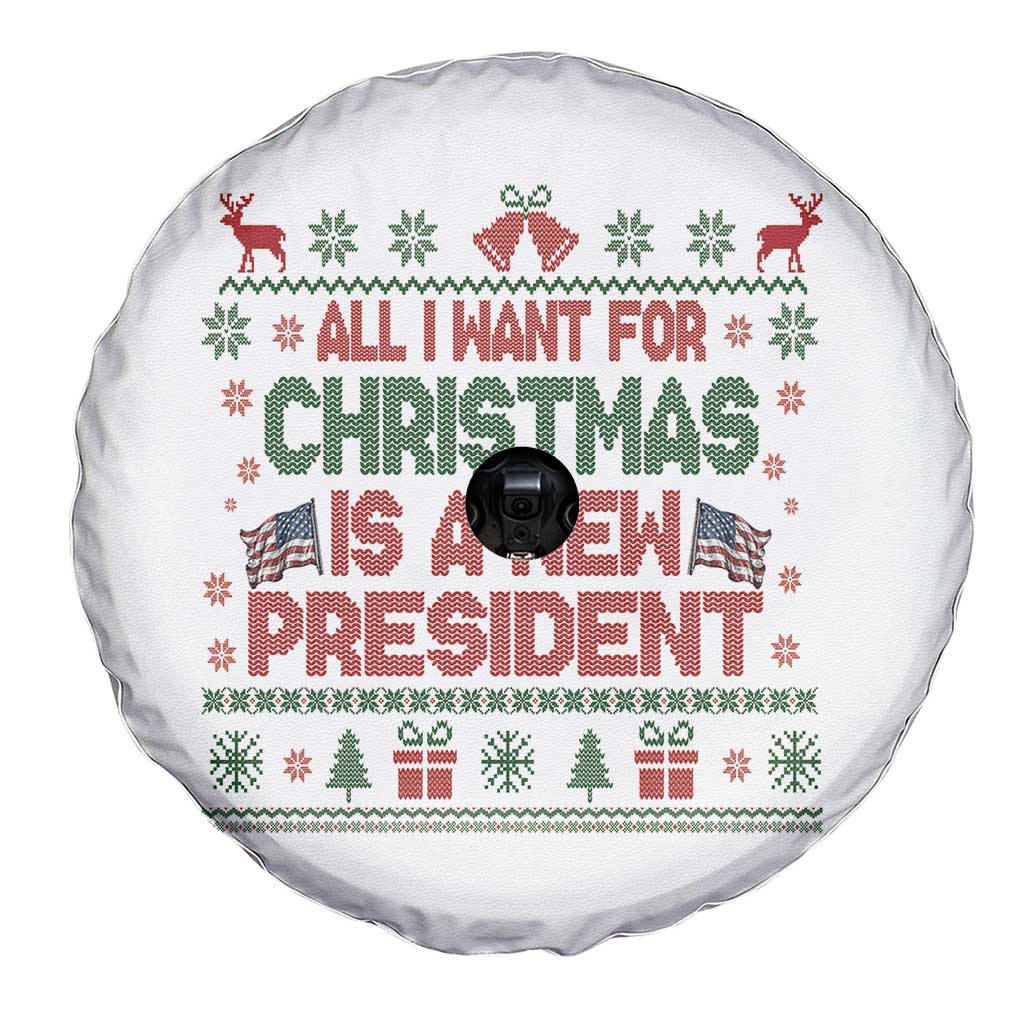 All I Want For Christmas Is A New President Spare Tire Cover Funny Democrat Christmas - Wonder Print Shop