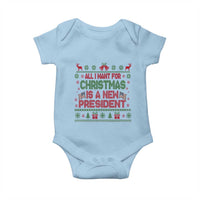 All I Want For Christmas Is A New President Baby Onesie Funny Democrat Christmas - Wonder Print Shop