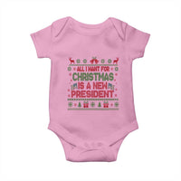 All I Want For Christmas Is A New President Baby Onesie Funny Democrat Christmas - Wonder Print Shop