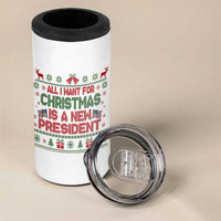 All I Want For Christmas Is A New President 4 in 1 Can Cooler Tumbler Funny Democrat Christmas - Wonder Print Shop