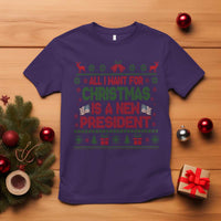 All I Want For Christmas Is A New President T Shirt Funny Democrat Christmas - Wonder Print Shop