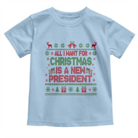 All I Want For Christmas Is A New President Toddler T Shirt Funny Democrat Christmas - Wonder Print Shop