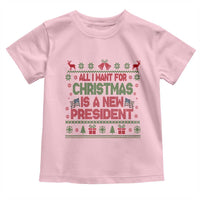 All I Want For Christmas Is A New President Toddler T Shirt Funny Democrat Christmas - Wonder Print Shop
