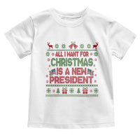 All I Want For Christmas Is A New President Toddler T Shirt Funny Democrat Christmas - Wonder Print Shop