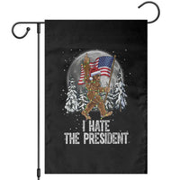 Funny Bigfoot Christmas Political Meme Garden Flag I Hate The President - Wonder Print Shop
