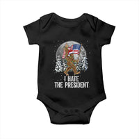 Funny Bigfoot Christmas Political Meme Baby Onesie I Hate The President - Wonder Print Shop