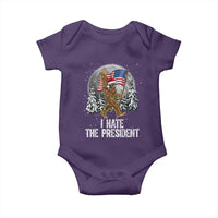 Funny Bigfoot Christmas Political Meme Baby Onesie I Hate The President - Wonder Print Shop