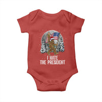 Funny Bigfoot Christmas Political Meme Baby Onesie I Hate The President - Wonder Print Shop