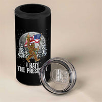 Funny Bigfoot Christmas Political Meme 4 in 1 Can Cooler Tumbler I Hate The President - Wonder Print Shop