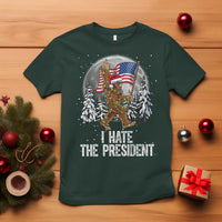 Funny Bigfoot Christmas Political Meme T Shirt I Hate The President - Wonder Print Shop