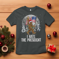 Funny Bigfoot Christmas Political Meme T Shirt I Hate The President - Wonder Print Shop