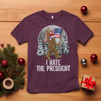 Funny Bigfoot Christmas Political Meme T Shirt I Hate The President - Wonder Print Shop