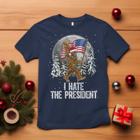 Funny Bigfoot Christmas Political Meme T Shirt I Hate The President - Wonder Print Shop