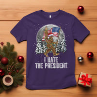 Funny Bigfoot Christmas Political Meme T Shirt I Hate The President - Wonder Print Shop