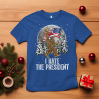 Funny Bigfoot Christmas Political Meme T Shirt I Hate The President - Wonder Print Shop