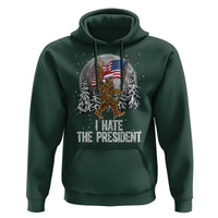 Funny Bigfoot Christmas Political Meme Hoodie I Hate The President - Wonder Print Shop