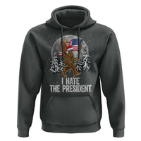 Funny Bigfoot Christmas Political Meme Hoodie I Hate The President - Wonder Print Shop